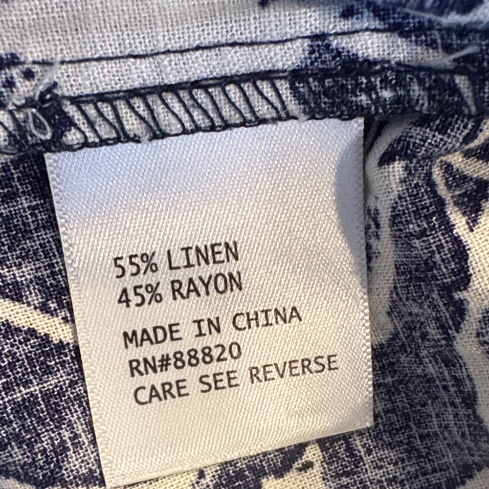 Panama Jack Blue and White Floral Pants - Picture 3 of 8